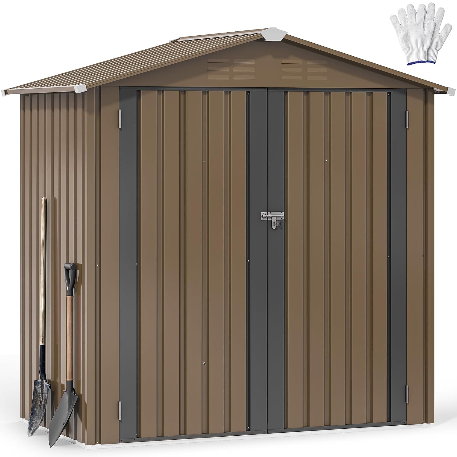 Outdoor Furniture Heavy Duty - Caseta de Almacenamiento Metálica para Exteriores