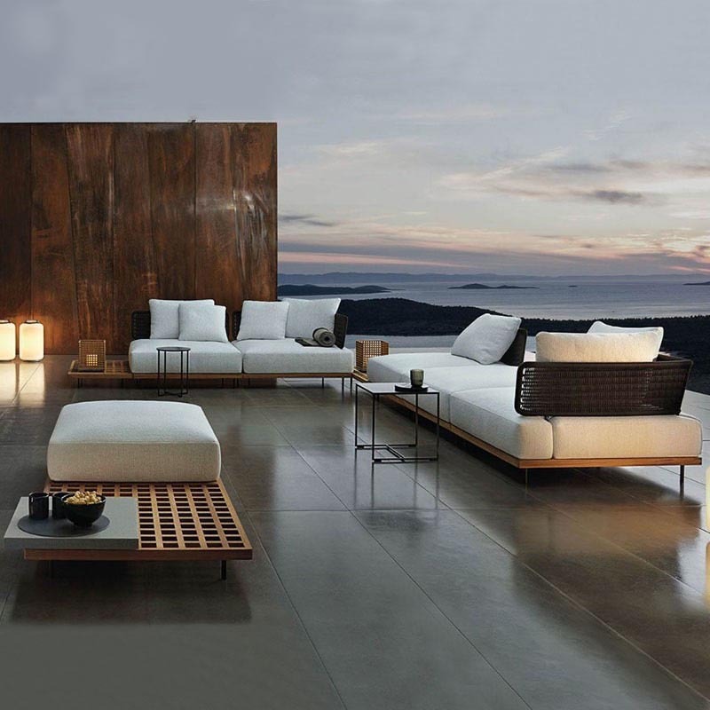 Outdoor Furniture Teak - Sofá de Exterior para Patio, Villa,