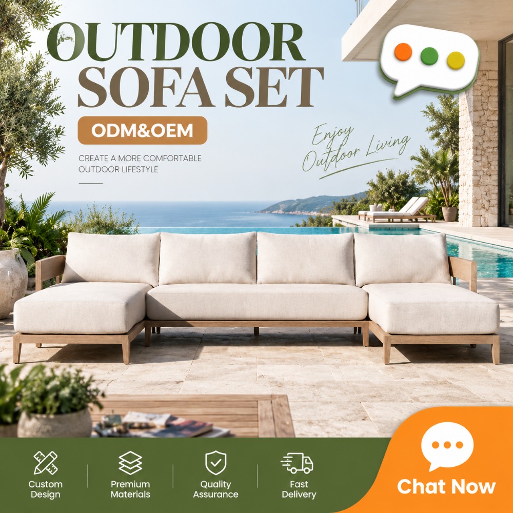 Outdoor Furniture Teak - Conjunto de Sofás de Jardín de