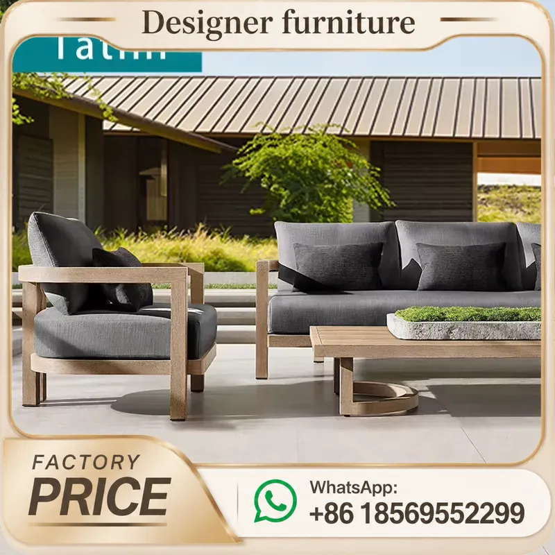 Conjunto de sofás de madera de - Outdoor Furniture Teak reseña y precio