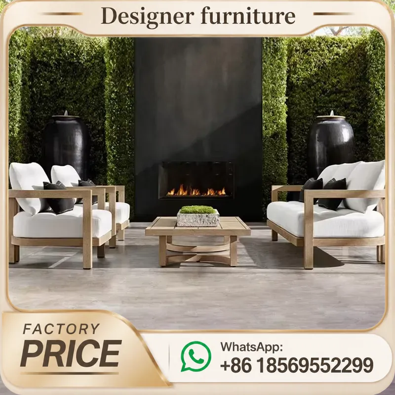 Conjunto de sofás de madera de - Outdoor Furniture Teak reseña y precio