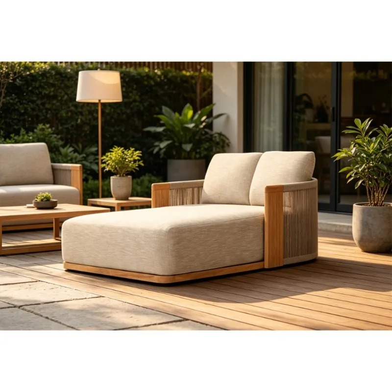 Tumbona de teca para patio, ca - Outdoor Furniture Teak reseña y precio