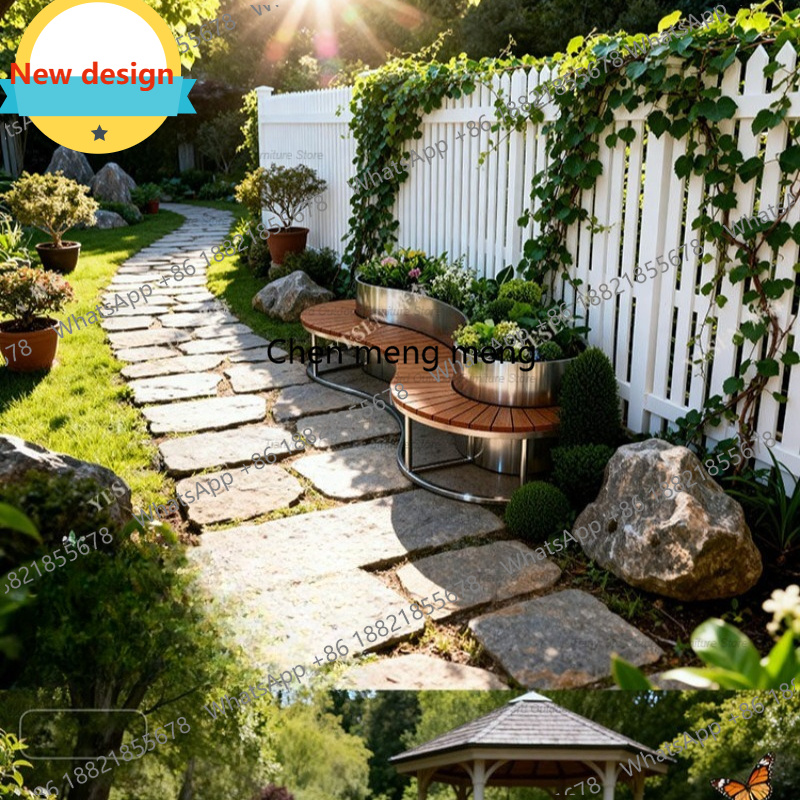 Jardinera de Acero Inoxidable  - Outdoor Furniture Bench reseña y precio