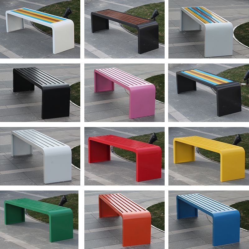Banco de metal de acero lamina - Outdoor Furniture Bench reseña y precio