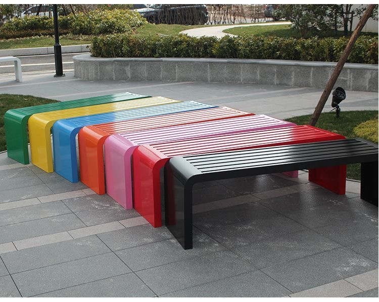 Banco de metal de acero lamina - Outdoor Furniture Bench reseña y precio
