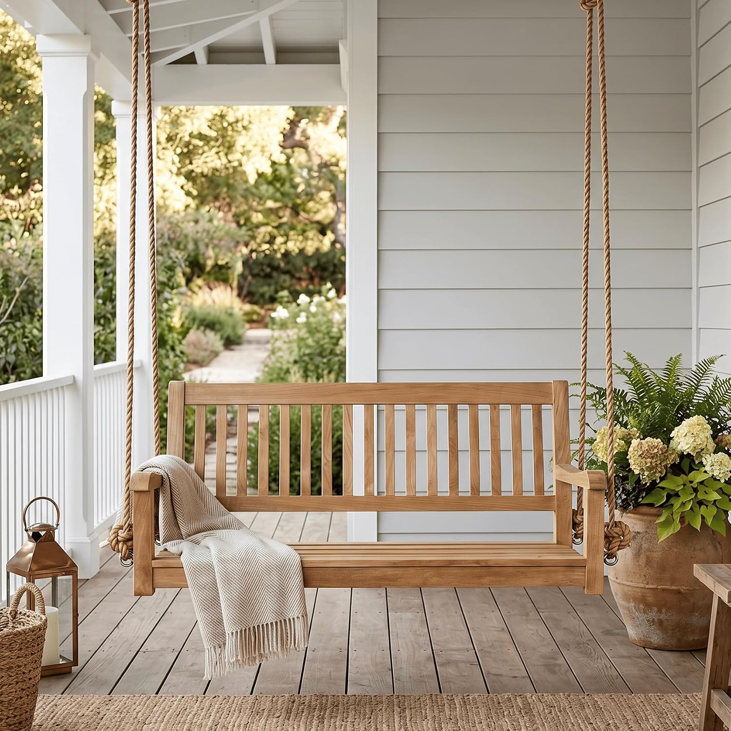 Columpio de Madera de Teca de  - Outdoor Furniture Teak reseña y precio