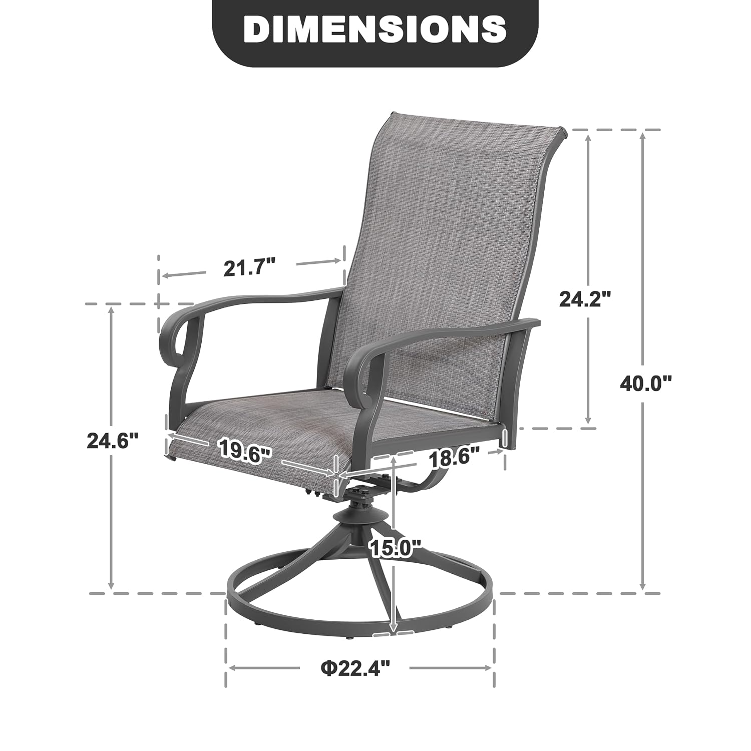 Juego de 2 Sillas Giratorias d - Outdoor Furniture Rocking Chair reseña y precio