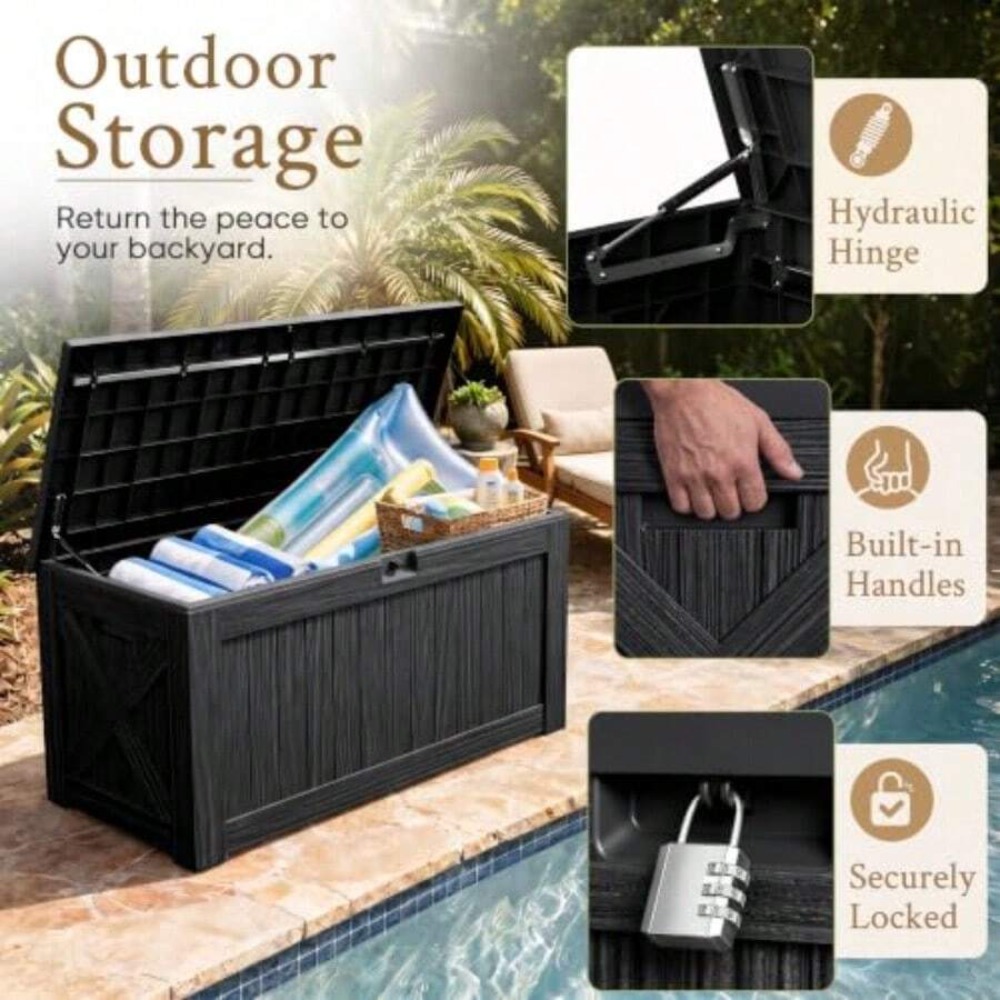 Caja de almacenamiento para ex - Outdoor Furniture Bench reseña y precio